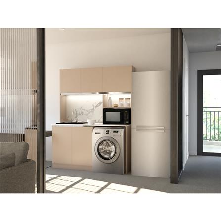 ชุดครัวสำเร็จรูปท็อปซิงค์ CABIN ELIO 1.60 ม. สีเบจ_3