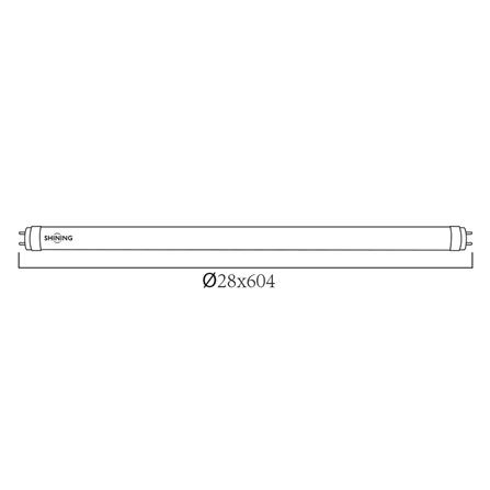 หลอด LED สั้น SHINING T8 TUBE SE 9 วัตต์ DAYLIGHT G13_5