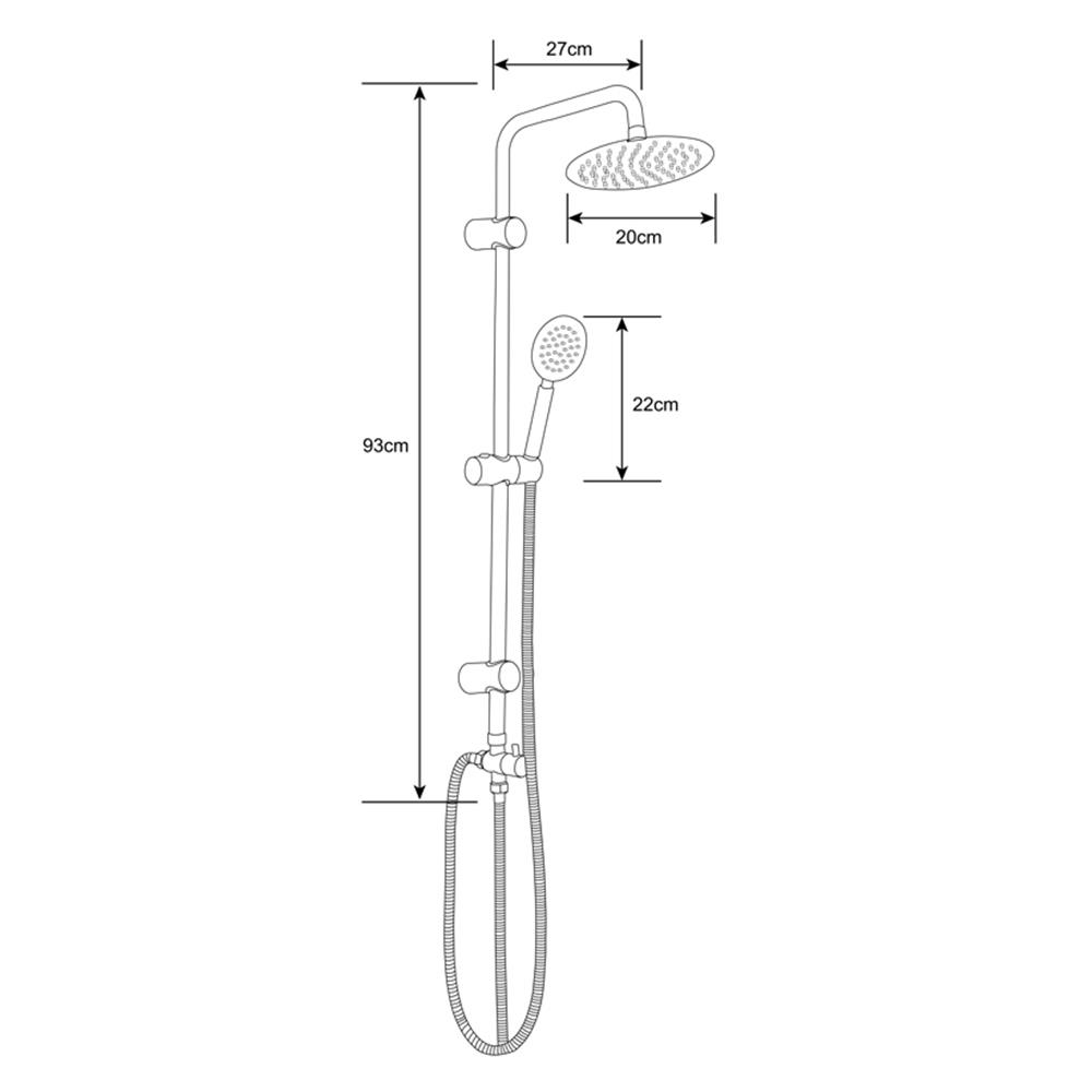ฝักบัว RAIN SHOWER เดี่ยว RASLAND SUPREME304 สีสเตนเลส