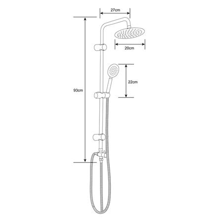 ฝักบัว RAIN SHOWER เดี่ยว RASLAND SUPREME304 สีสเตนเลส_4