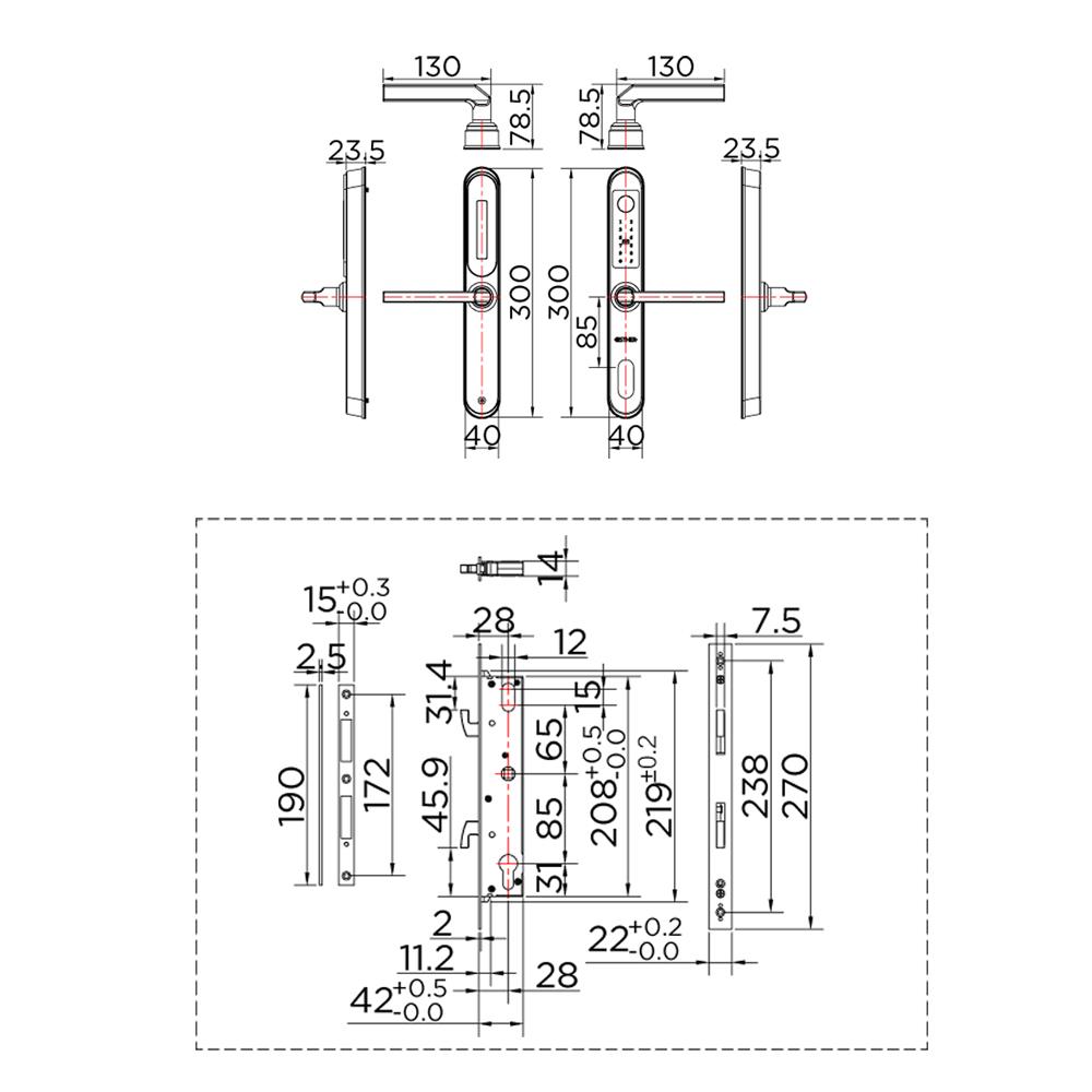 กลอนดิจิตอล ESTHER EAE-04-431-5 สีดำ