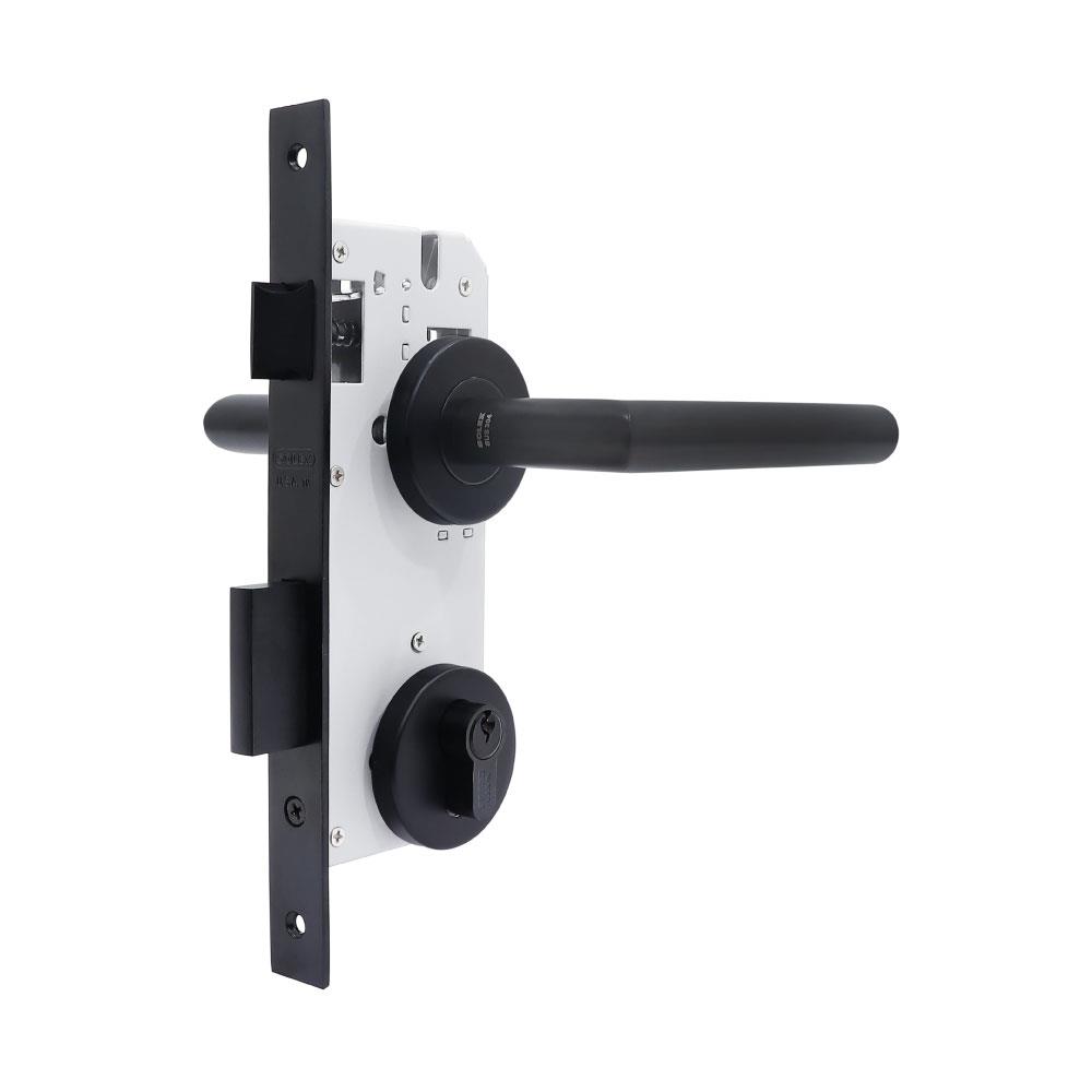 มือจับก้านโยกห้องทั่วไป MORTISE SOLEX 4585 105 สีดำ