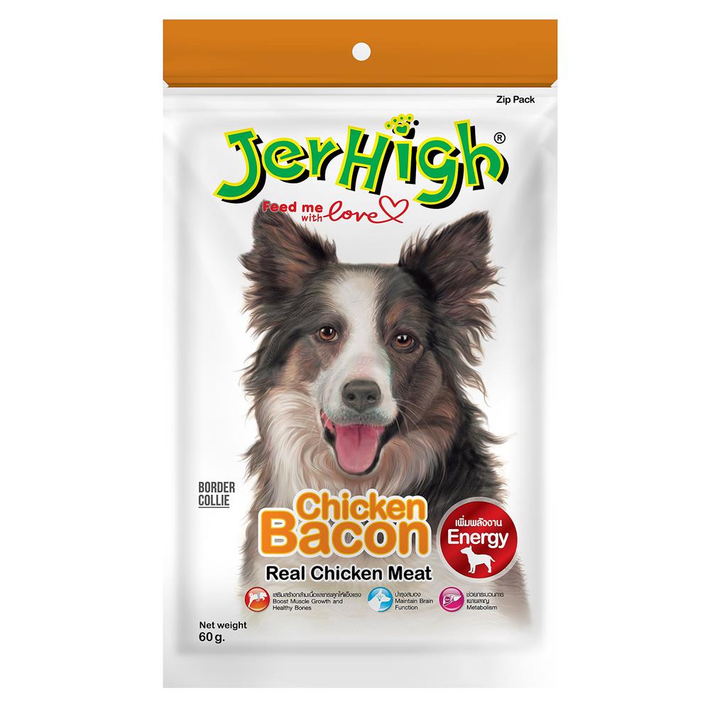 ขนมสุนัข JERHIGH BACON STICK 60 ก.