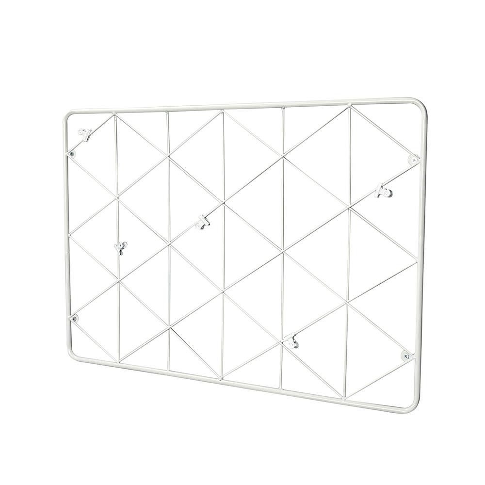 แผงเหล็กติดผนังพร้อมคลิปหนีบ STACKO EMILY 65x0.8x45 ซม. สีขาว