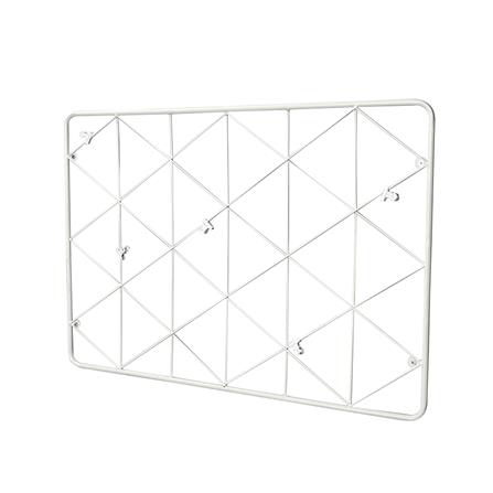 แผงเหล็กติดผนังพร้อมคลิปหนีบ STACKO EMILY 65x0.8x45 ซม. สีขาว