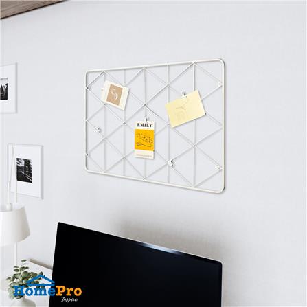 แผงเหล็กติดผนังพร้อมคลิปหนีบ STACKO EMILY 65x0.8x45 ซม. สีขาว_4