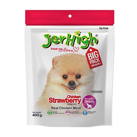 ขนมสุนัข JERHIGH CHICKEN STRAWBERRY STICK 400 ก._0