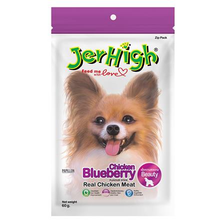 ขนมสุนัข JERHIGH CHICKEN BLUEBERRY STICK 60 ก.
