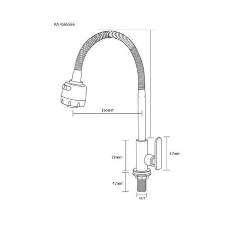 ก๊อกซิงค์เดี่ยวเคาน์เตอร์ RASLAND 4565566_1