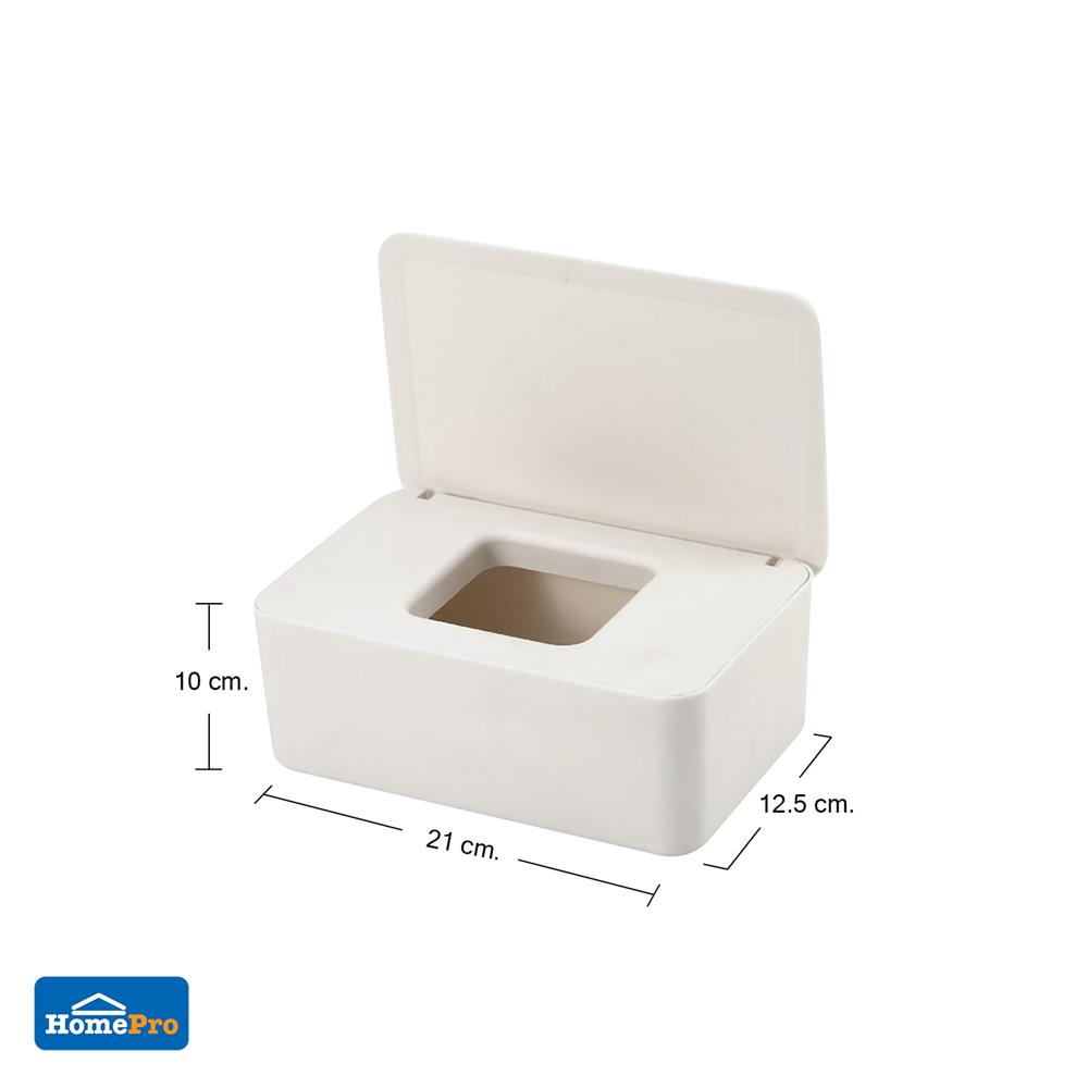 กล่องทิชชูแผ่น PP KECH SOFT CLOSE สีครีม