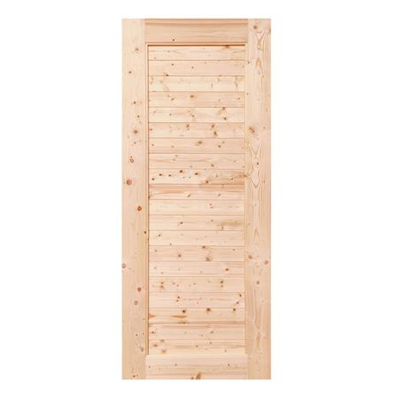 ประตูไม้สนนิวซีแลนด์ MODERN DOORS CE-04 ลวดลาย 90X200 ซม. สีธรรมชาติ ไม่เจาะลูกบิด_0