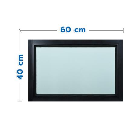 ช่องแสงหน้าต่างอะลูมิเนียม WINDOW ASIA F10 60x40 ซม. สีดำ_0