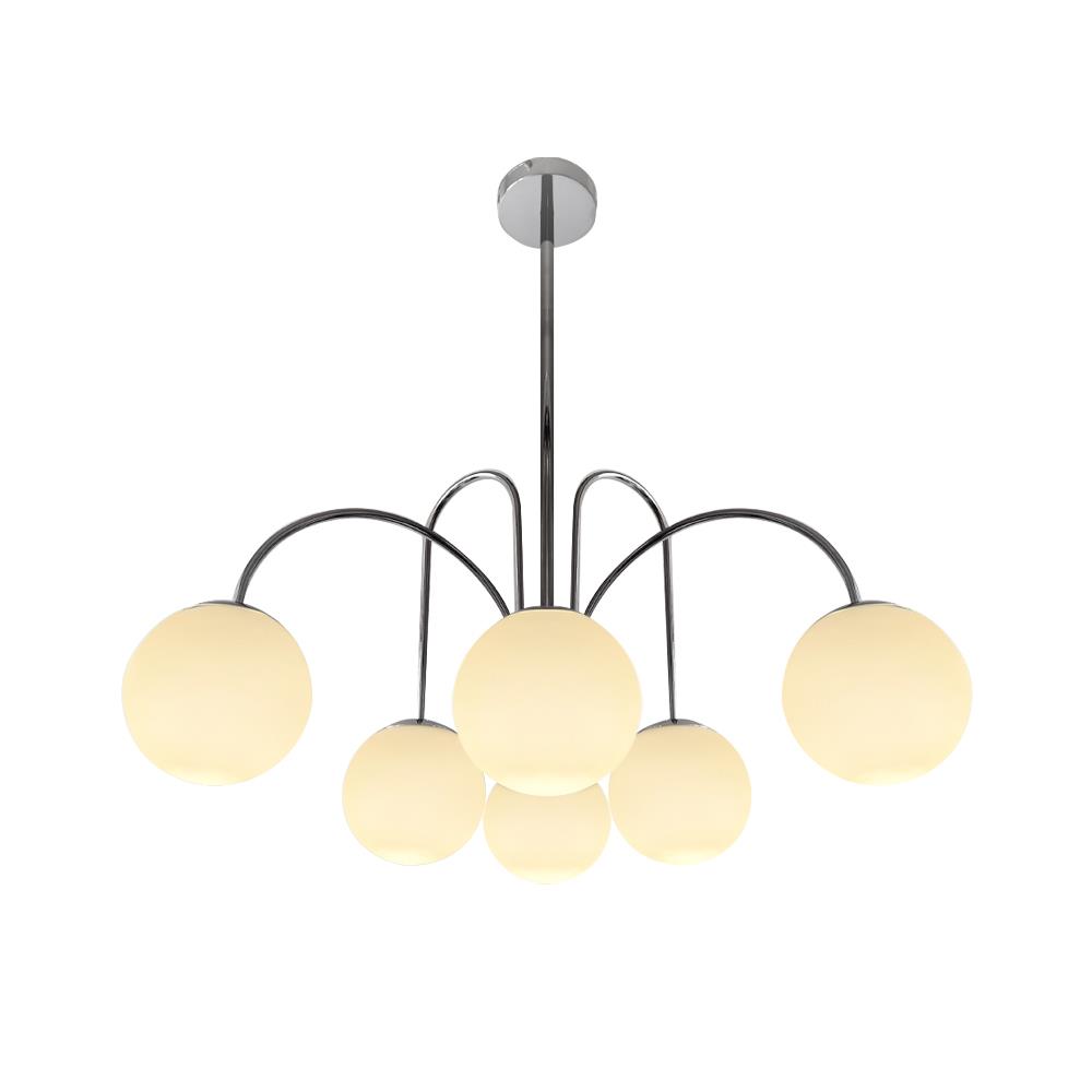 ไฟช่อ CARINI MS2201-6  6 หัว สีขาว/เงิน