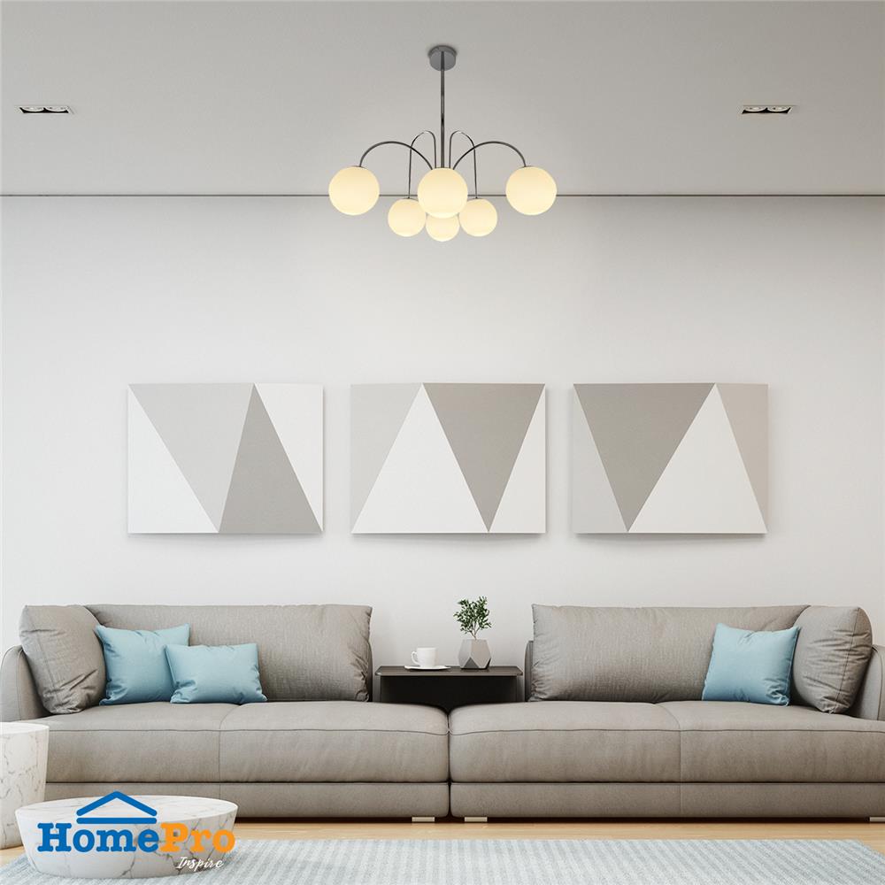 ไฟช่อ CARINI MS2201-6  6 หัว สีขาว/เงิน