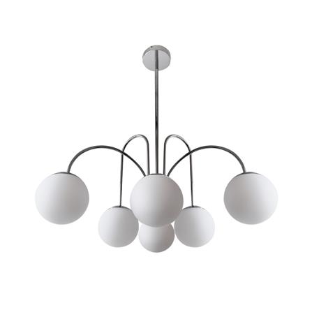 ไฟช่อ CARINI MS2201-6  6 หัว สีขาว/เงิน_0