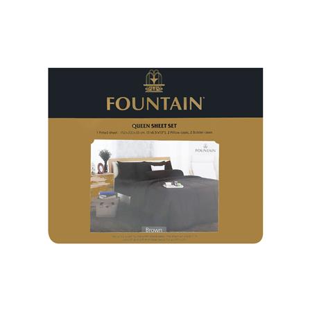 ชุดผ้าปูที่นอน 5 ฟุต 5 ชิ้น FOUNTAIN COLOR 70102-FT BROWN_3