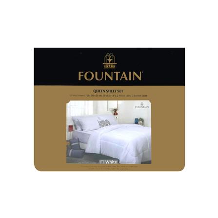 ชุดผ้าปูที่นอน 5 ฟุต 5 ชิ้น FOUNTAIN COLOR 70102-FT WHITE_3