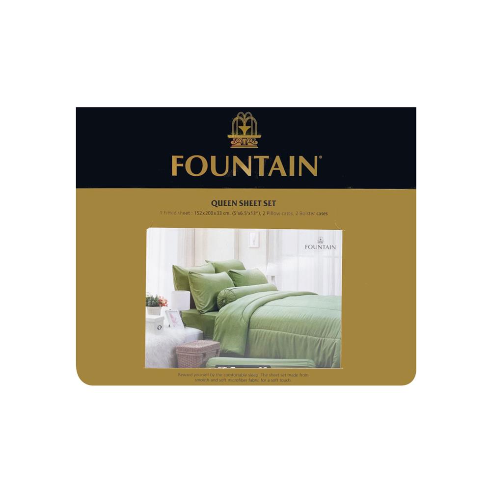 ชุดผ้าปูที่นอน 5 ฟุต 5 ชิ้น FOUNTAIN COLOR 70102-FT GREEN02