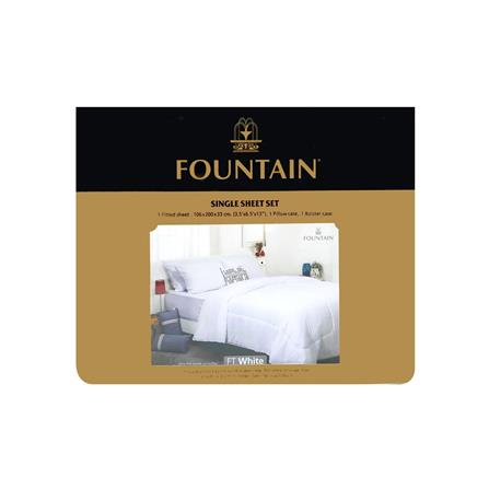 ชุดผ้าปูที่นอน 3.5 ฟุต 3 ชิ้น FOUNTAIN COLOR 70103-FT WHITE_3