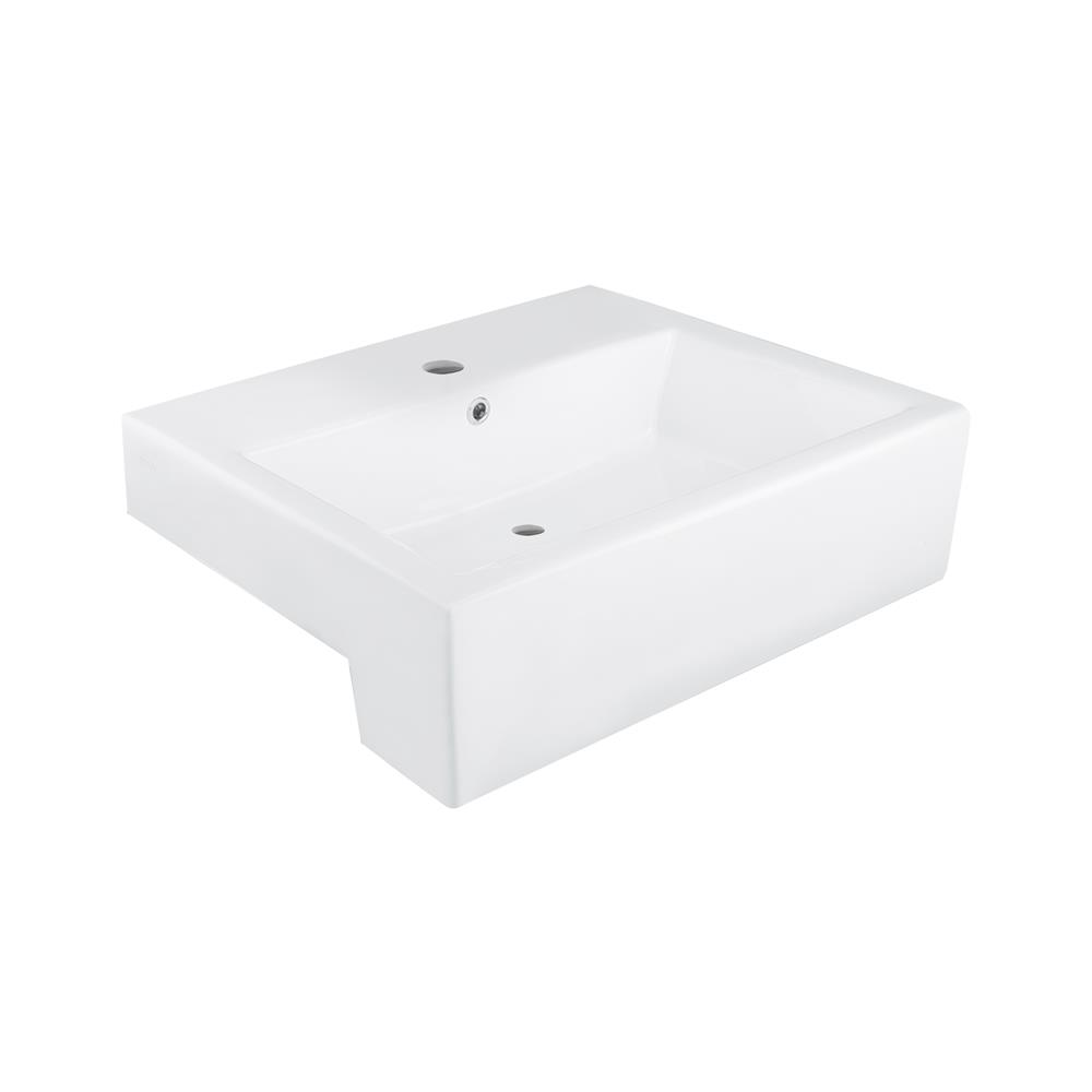 อ่างล้างหน้าฝังครึ่งเคาน์เตอร์ TOTO LW647CJW/F สีขาว