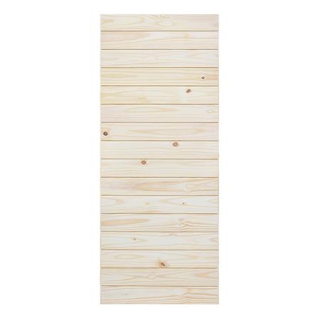 ประตูไม้สน D2D ECO-PINE 801 80X200 ซม. สีธรรมชาติ ไม่เจาะลูกบิด_0