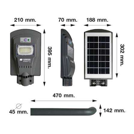 ไฟถนน SOLAR NAGAS SL 35 วัตต์ DAYLIGHT สีเทา_6