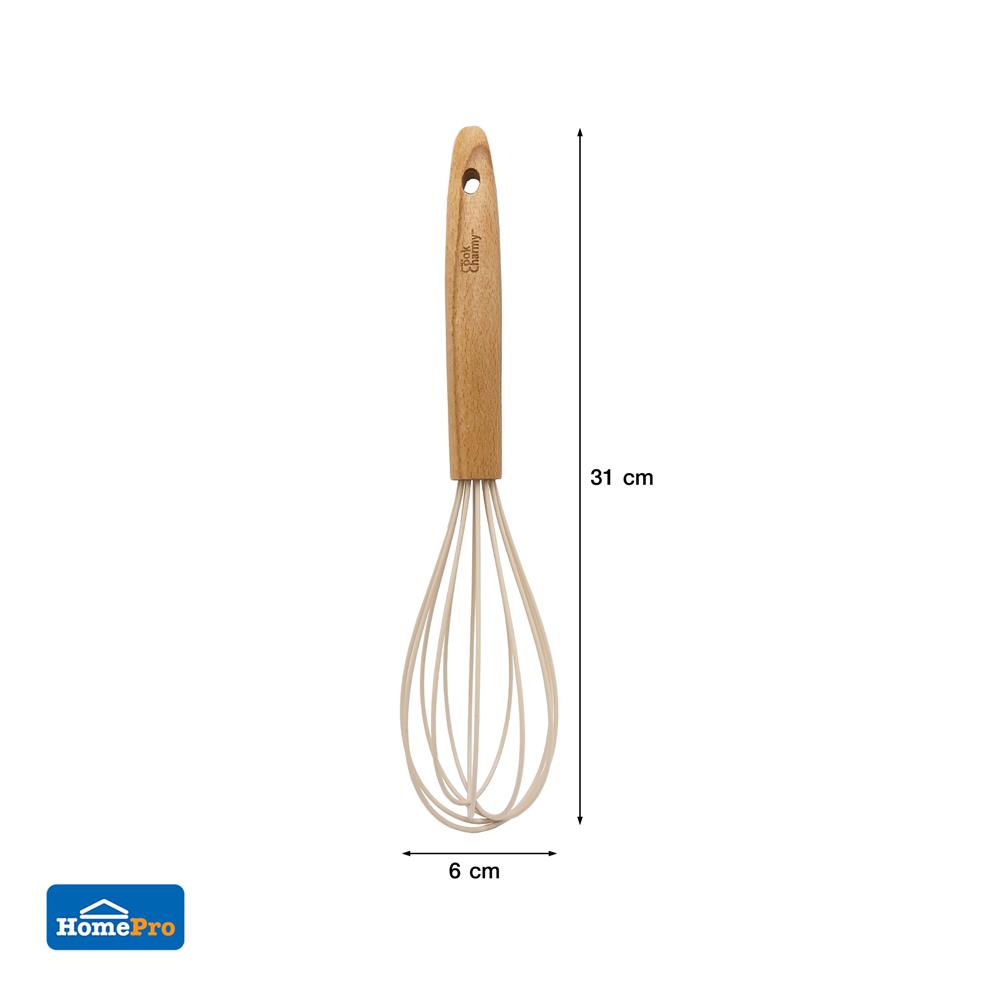 ที่ตีไข่ KECH COOK CHARMY สีครีม ด้ามไม้