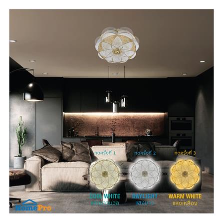 ไฟเพดาน LED LAMPTAN FLORIA 19 นิ้ว 36 วัตต์ DAYLIGHT/COOL WHITE/WARM WHITE สีขาว_3