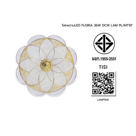 ไฟเพดาน LED LAMPTAN FLORIA 19 นิ้ว 36 วัตต์ DAYLIGHT/COOL WHITE/WARM WHITE สีขาว_6