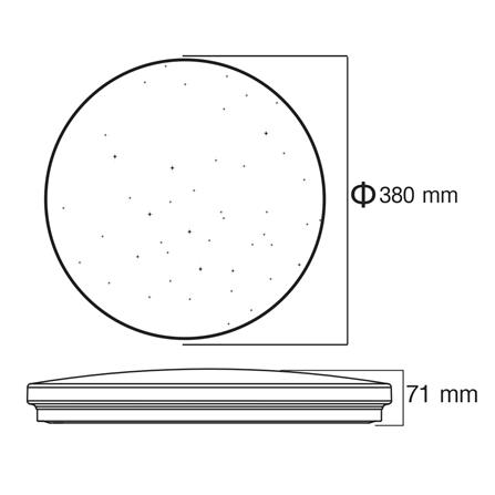 ไฟเพดาน LED SHINING S-CE03600C-2RM 15 นิ้ว 36 วัตต์ DAYLIGHT/COOL WHITE/WARM WHITE สีขาว_6