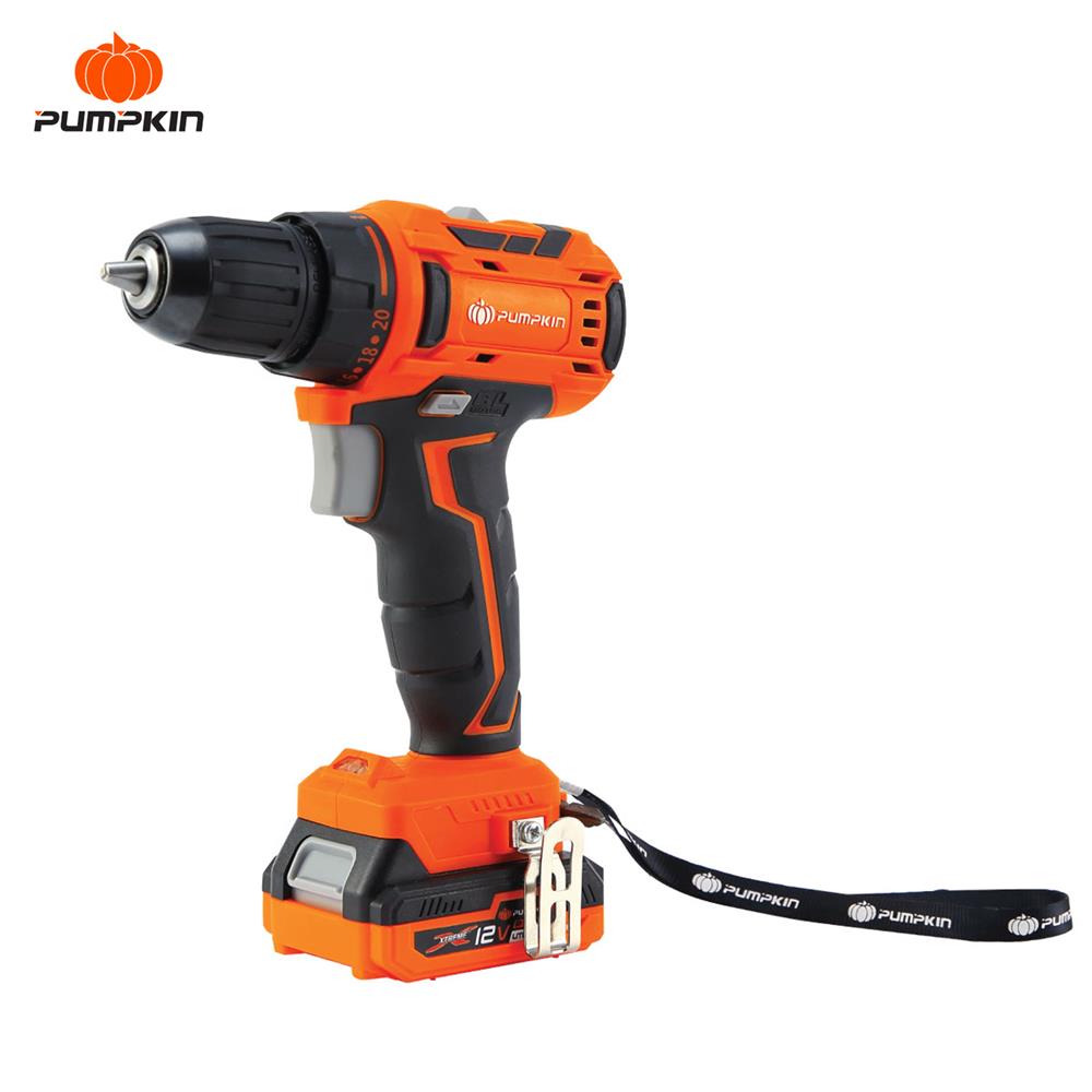 สว่านไร้สาย (พร้อมแบตเตอรี่) PUMPKIN XT-10DBL 50270 12 โวลต์