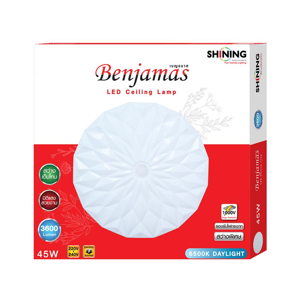 ไฟเพดาน LED SHINING S-CE04565C-1 20 นิ้ว 45 วัตต์ DAYLIGHT สีขาว