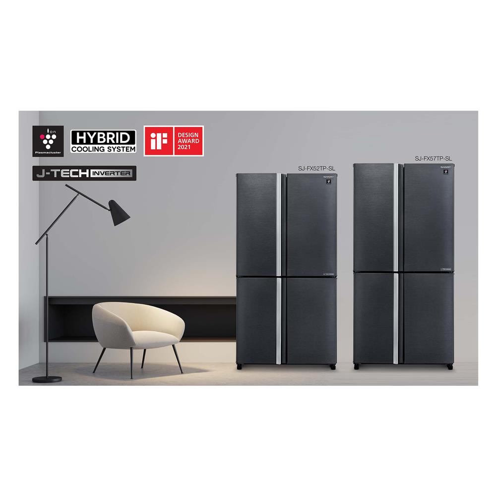 ตู้เย็น MULTI DOOR SHARP SJ-FX57TP-SL 20.2 คิว สีเงิน อินเวอร์เตอร์