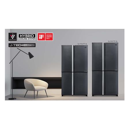 ตู้เย็น MULTI DOOR SHARP SJ-FX57TP-SL 20.2 คิว สีเงิน อินเวอร์เตอร์_3