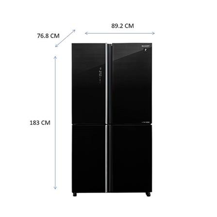 ตู้เย็น MULTI DOOR SHARP SJ-FX57GP-BK 20.2 คิว กระจกดำ อินเวอร์เตอร์_8