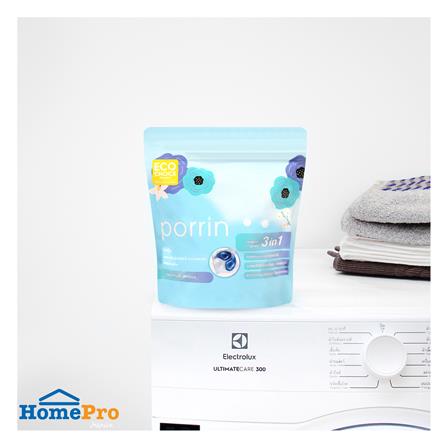 เจลบอลซักผ้าผสมน้ำยาปรับผ้านุ่ม สูตรเข้มข้นพิเศษ PORRIN 25 ชิ้น/ซอง FRESH BREEZE_2