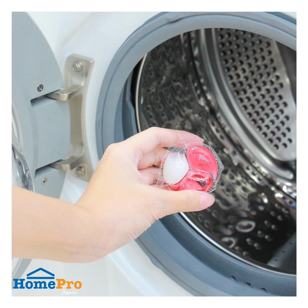 เจลบอลซักผ้าผสมน้ำยาปรับผ้านุ่ม สูตรเข้มข้นพิเศษ PORRIN 15 ชิ้น/กล่อง SWEET ROSY