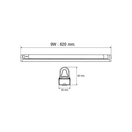 ชุดรางนีออน LED SHINING T8 BNNSE 9 วัตต์ DAYLIGHT_4