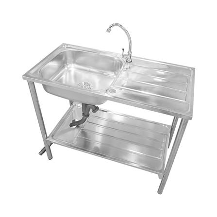 ซิงค์ขาตั้ง 1 หลุม 1 ที่พัก AXIA LUNAR ST 100 สีเงิน