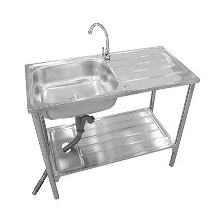 ซิงค์ขาตั้ง 1 หลุม 1 ที่พัก AXIA LUNAR ST 100 สีเงิน_1