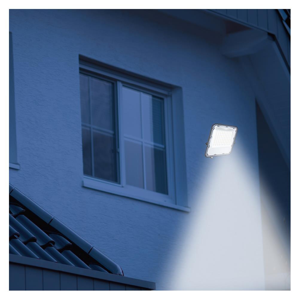 สปอตไลท์ SOLAR SHINING S-FD150009-1SL 150 วัตต์ DAYLIGHT/COOL WHITE/WARM WHITE สีเทา