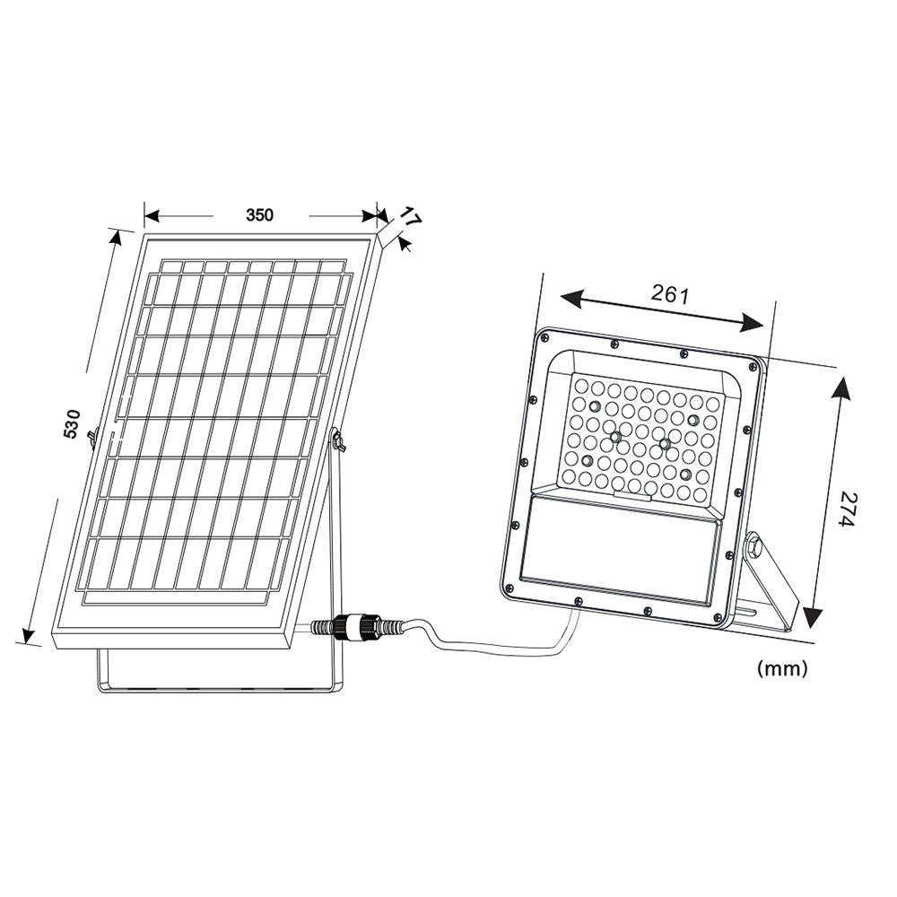สปอตไลท์ SOLAR SHINING S-FD150009-1SL 150 วัตต์ DAYLIGHT/COOL WHITE/WARM WHITE สีเทา