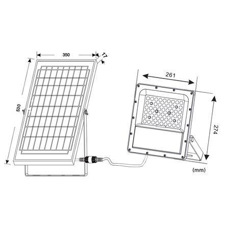 สปอตไลท์ SOLAR SHINING S-FD150009-1SL 150 วัตต์ DAYLIGHT/COOL WHITE/WARM WHITE สีเทา_9