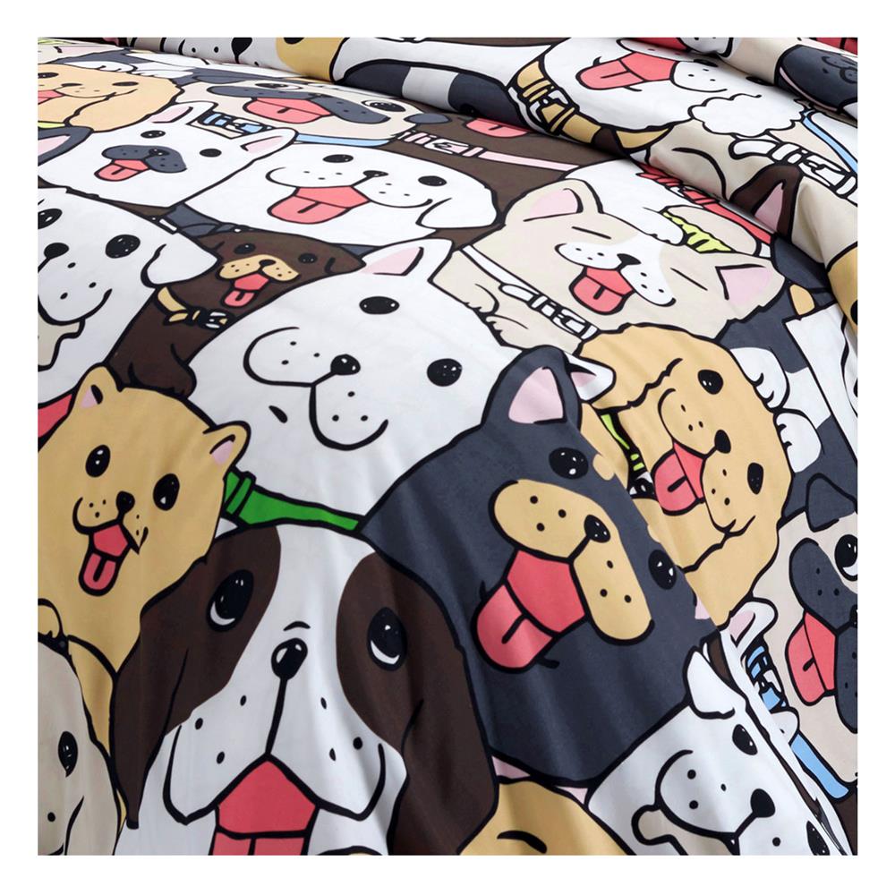 ชุดผ้าปูที่นอน 3.5 ฟุต 3 ชิ้น TULIP หมาจ๋า 60014-DLC042 BROWN