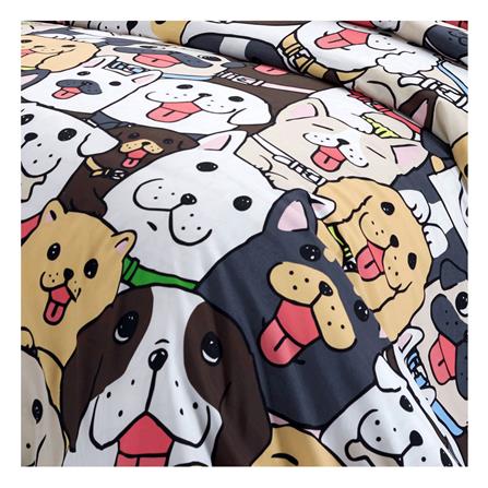 ชุดผ้าปูที่นอน 3.5 ฟุต 3 ชิ้น TULIP หมาจ๋า 60014-DLC042 BROWN_1