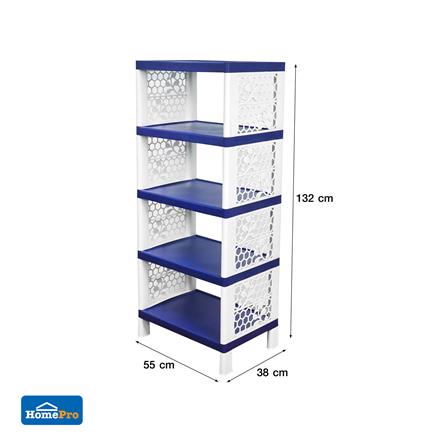 ชั้นวางของ 5 ชั้น ME LIVING FLOWER 55x38x132 ซม. สีน้ำเงิน_5
