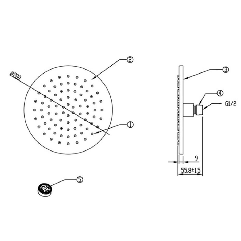 หัวฝักบัวก้านแข็ง AMERICAN STANDARD F40004-CHADY