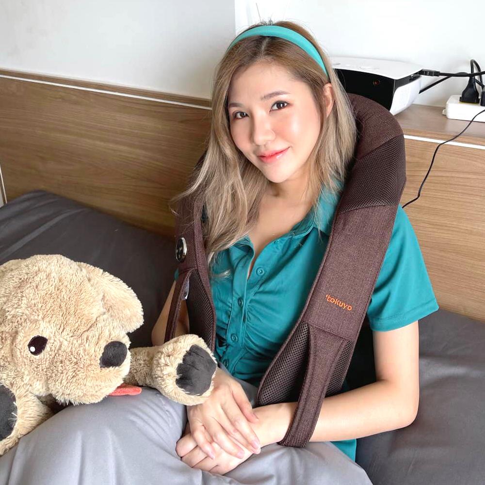 เครื่องนวดคอ บ่า ไหล่ TOKUYO TH-519 สีน้ำตาล