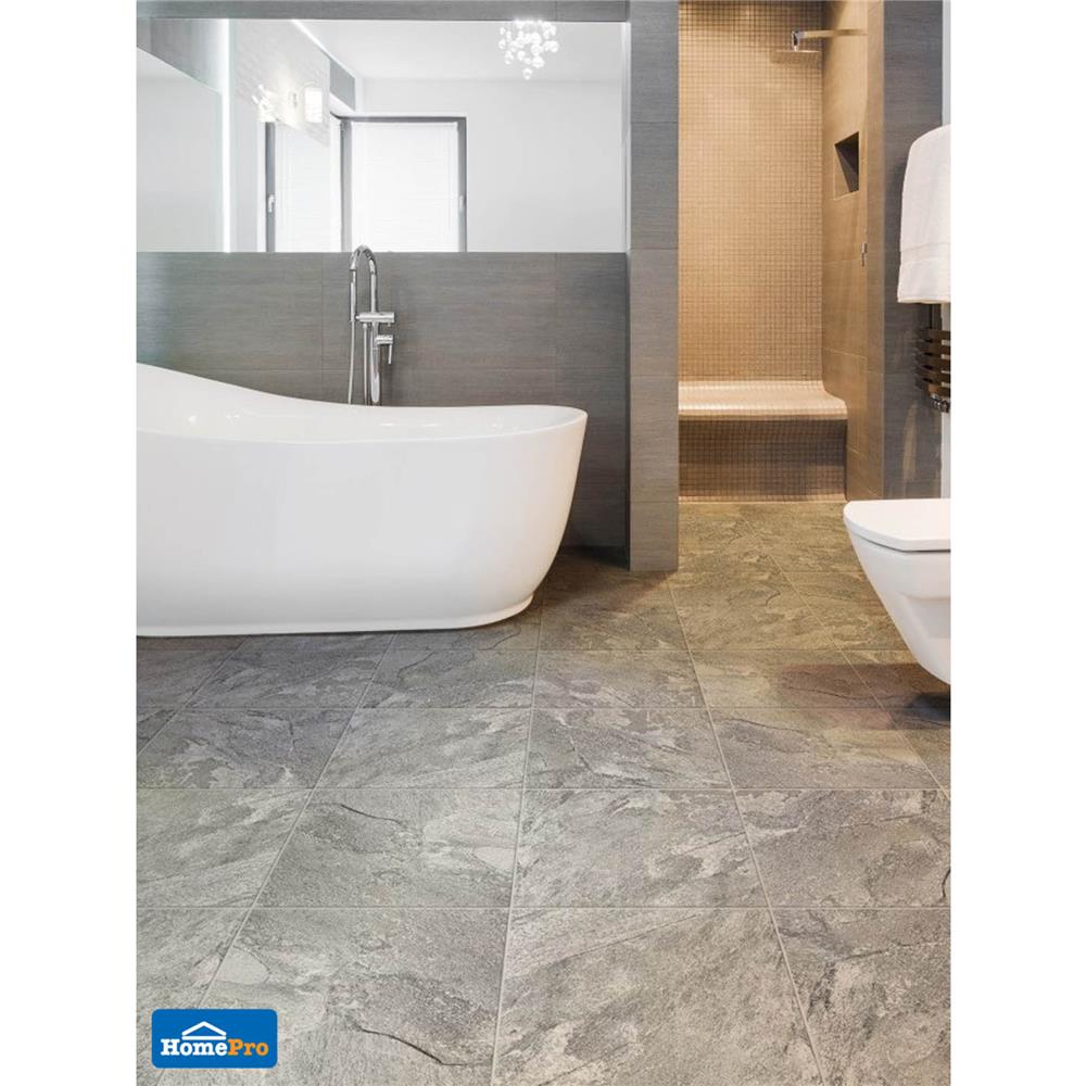 กระเบื้องพื้นพอร์ซเลน  16x16 นิ้ว COTTO โพรวองซ์ เทา PM 0.96M2