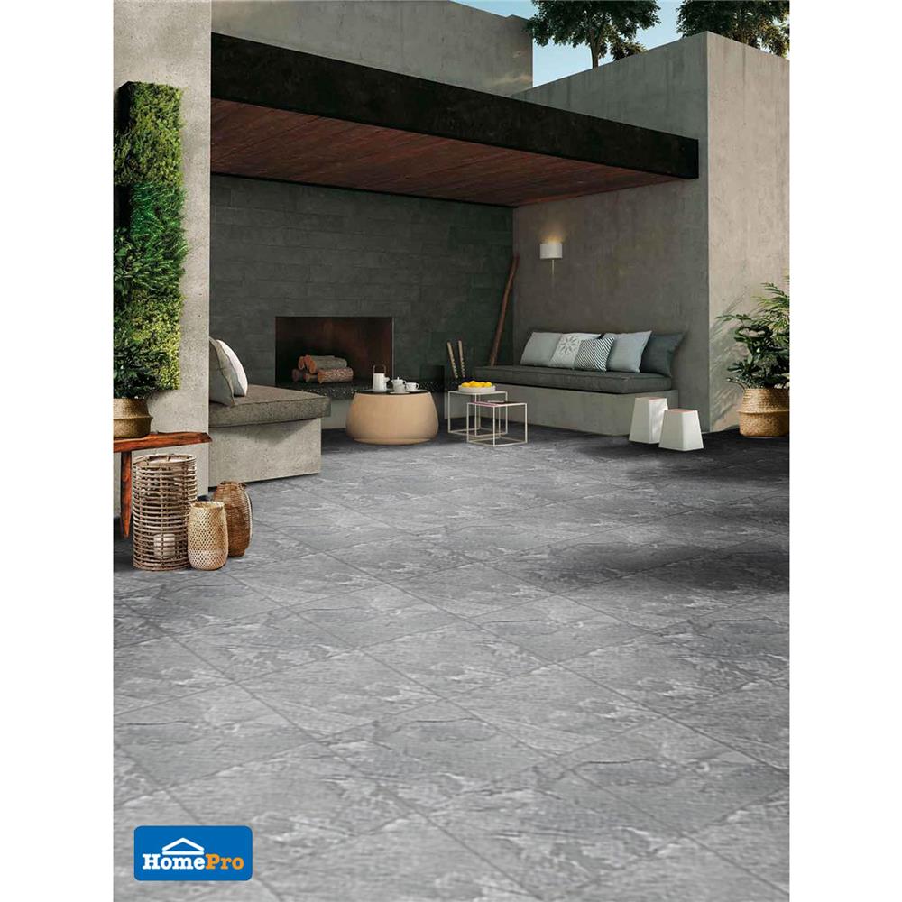 กระเบื้องพื้นพอร์ซเลน  16x16 นิ้ว COTTO โพรวองซ์ เทา PM 0.96M2